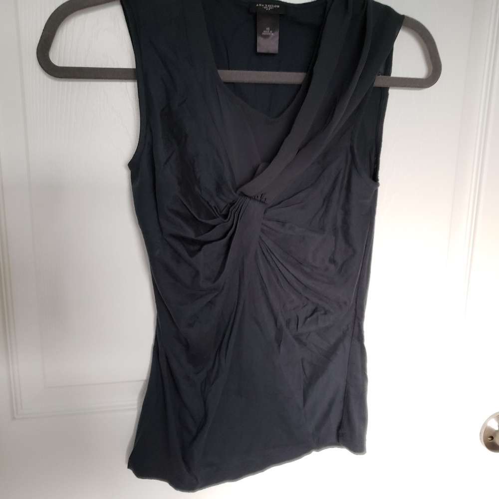 Ann Taylor Knot Front Sleeveless Blouse